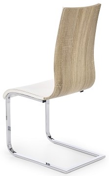jídelní židle K104 dub sonoma/bílá eko kůže