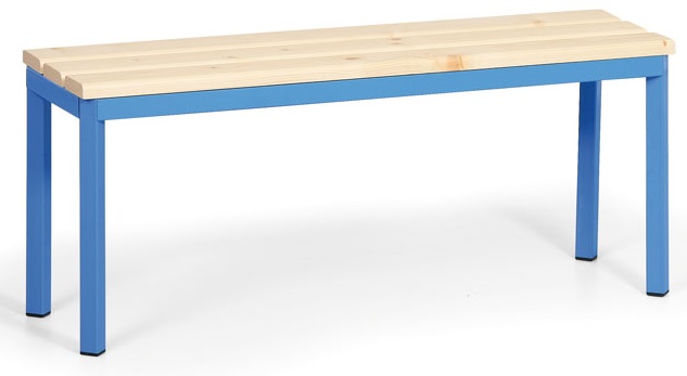 Šatní lavice 1 m, modrá podnož