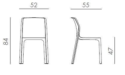 plastová židle BIT technické parametry