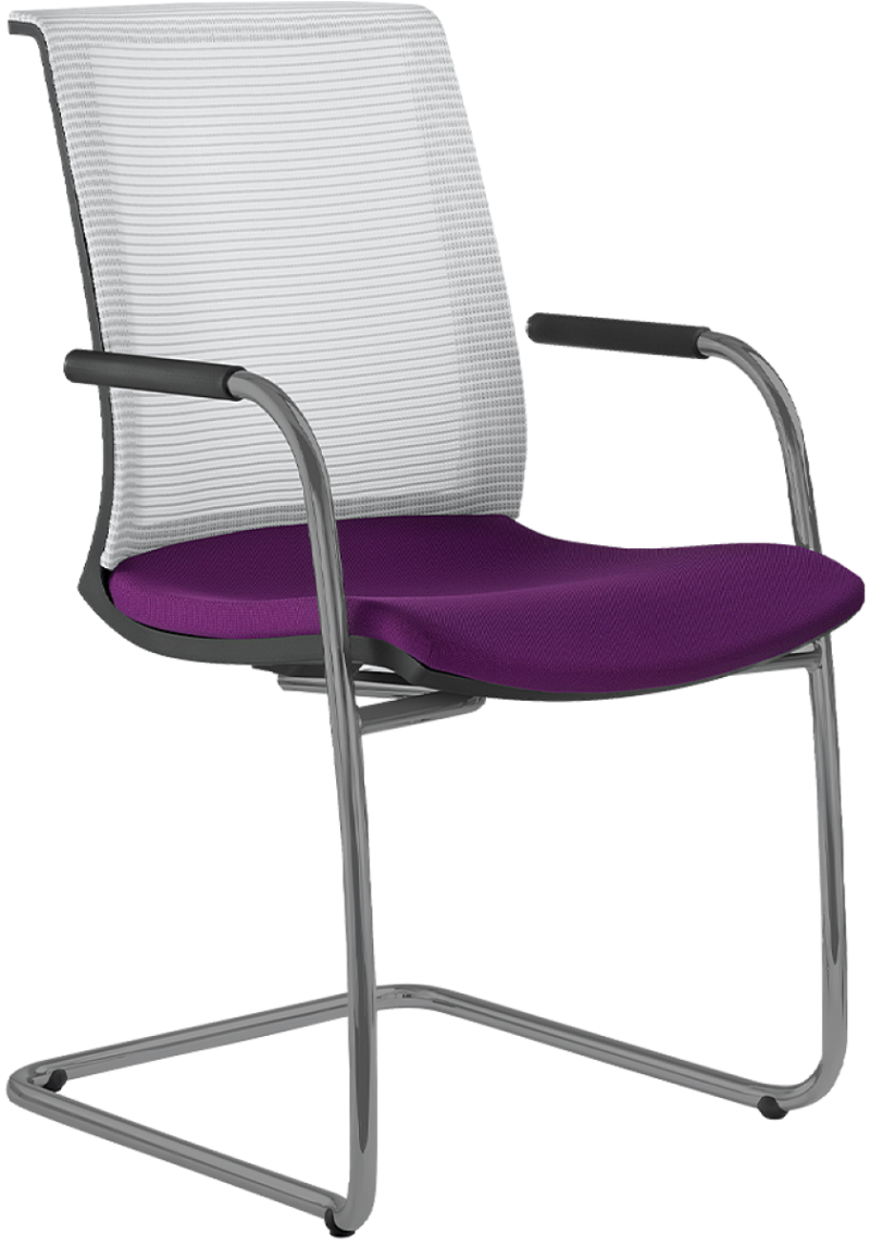 Konferenční židle LYRA NET 203-Z-N2, kostra šedá