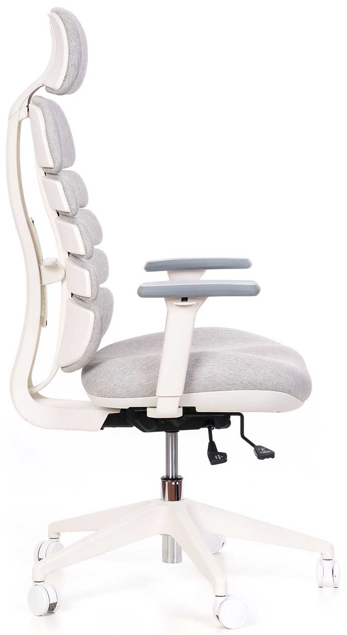 Kancelářská židle SPINE s PDH bílý plast světle šedá LS2-38