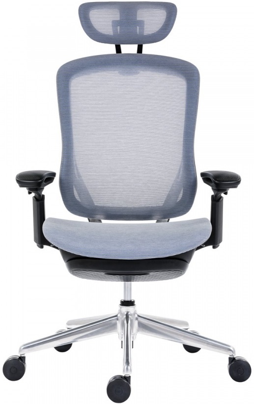 Kancelářská židle BAT NET + FOOTREST šedá