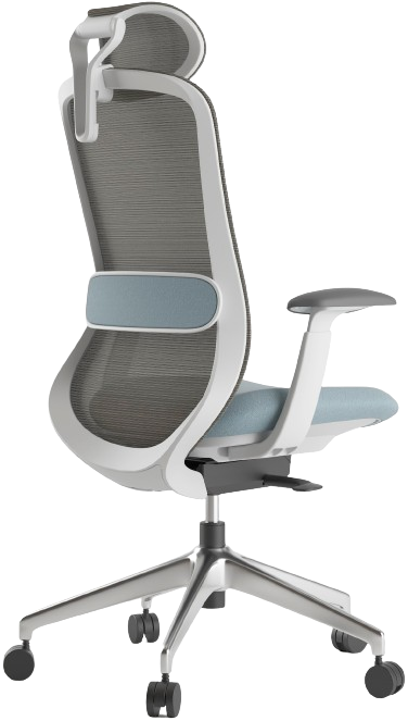 Kancelářská židle BESSEL šedý plast, modrá