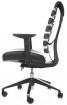kancelářská židle FISH BONES černý plast, černá koženka PU580165