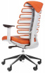 kancelářská židle FISH BONES šedý plast,oranžová látka SH05