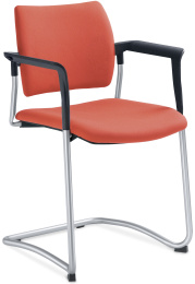 konferenční židle DREAM 130-Z-N2,BR, kostra šedá