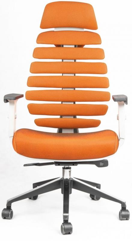 kancelářská židle FISH BONES PDH šedý plast, oranžová SH05 gallery main image