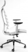 kancelářská židle FISH BONES PDH šedý plast, bílá koženka PU480329