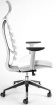kancelářská židle FISH BONES PDH šedý plast, bílá koženka PU480329