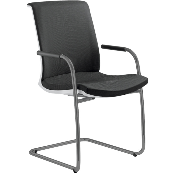 Konferenční židle LYRA NET 214-Z-N2, kostra šedá