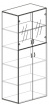 ALFA 500 - skříň 3M/2M 800 dveře LTD/FTdveře sklo LTD