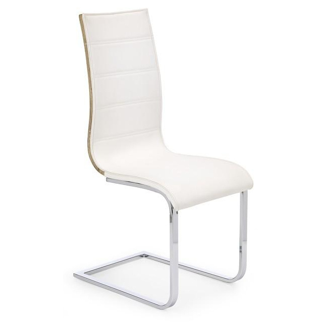 jídelní židle K104 dub sonoma/bílá eko kůže