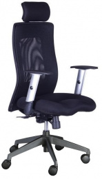 kancelářská židle LEXA XL+3D podhlavník, černá gallery main image
