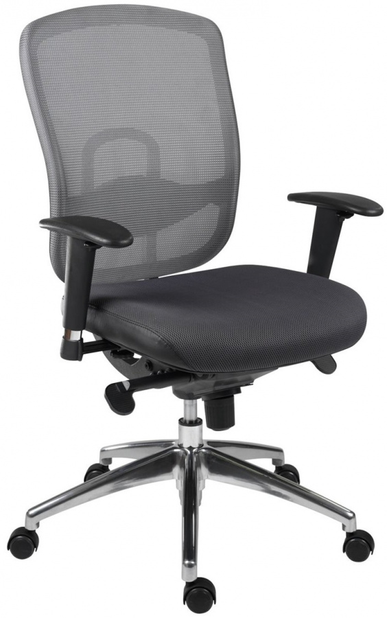 kancelářská židle OKLAHOMA šedá bez podhlavníku gallery main image