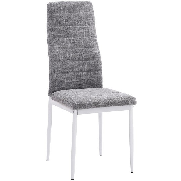 jídelní židle COLETA NOVA světlešedá tkanina/bílá podnož č.AOJ1153S