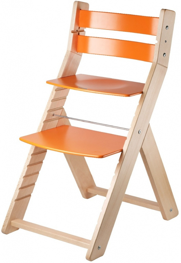 Rostoucí židle SANDY natur/ oranžová gallery main image