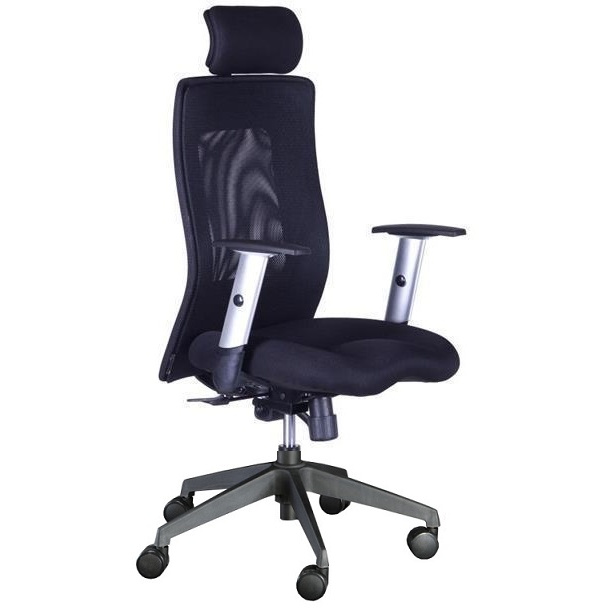 kancelářská židle LEXA XL+3D podhlavník, černá, č. AOJ1418