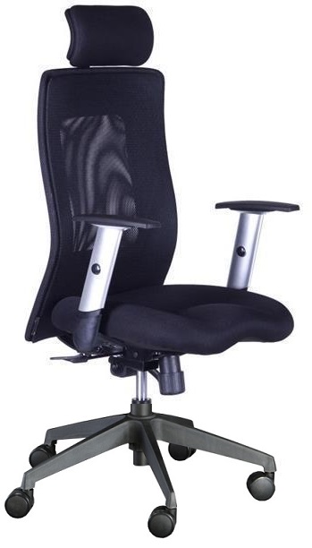 kancelářská židle LEXA XL+3D podhlavník, černá, č. AOJ1418 gallery main image