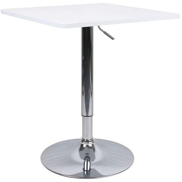 Barový stůl s nastavitelnou výškou FLORIAN 2 NEW, bílý