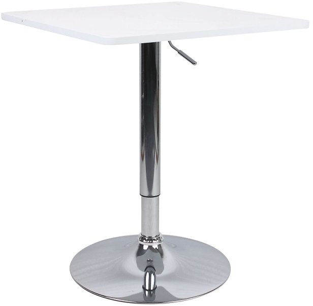 Barový stůl s nastavitelnou výškou FLORIAN 2 NEW, bílý gallery main image