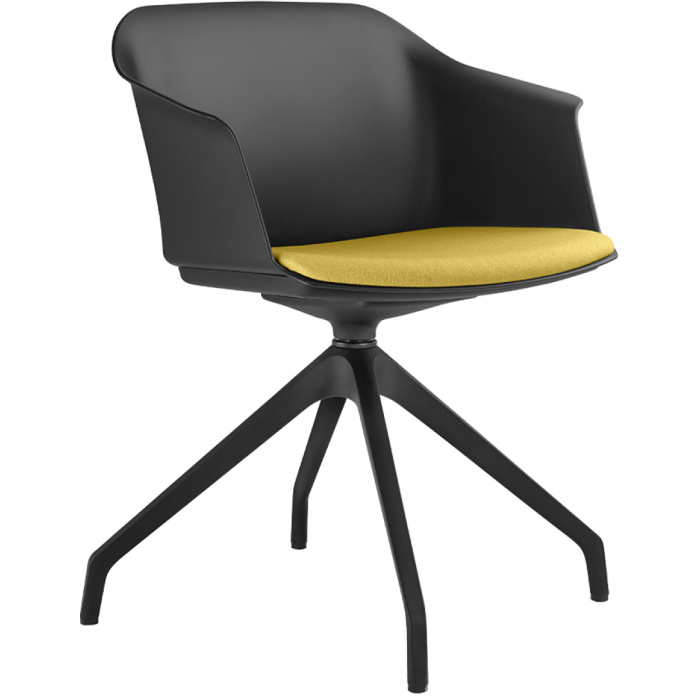 Konferenční židle WAVE 030, F90-BL, černý kříž