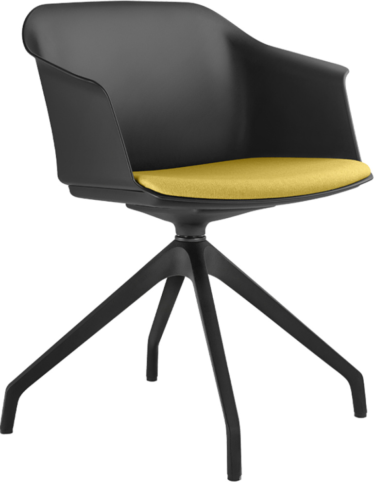 Konferenční židle WAVE 030, F90-BL, černý kříž gallery main image