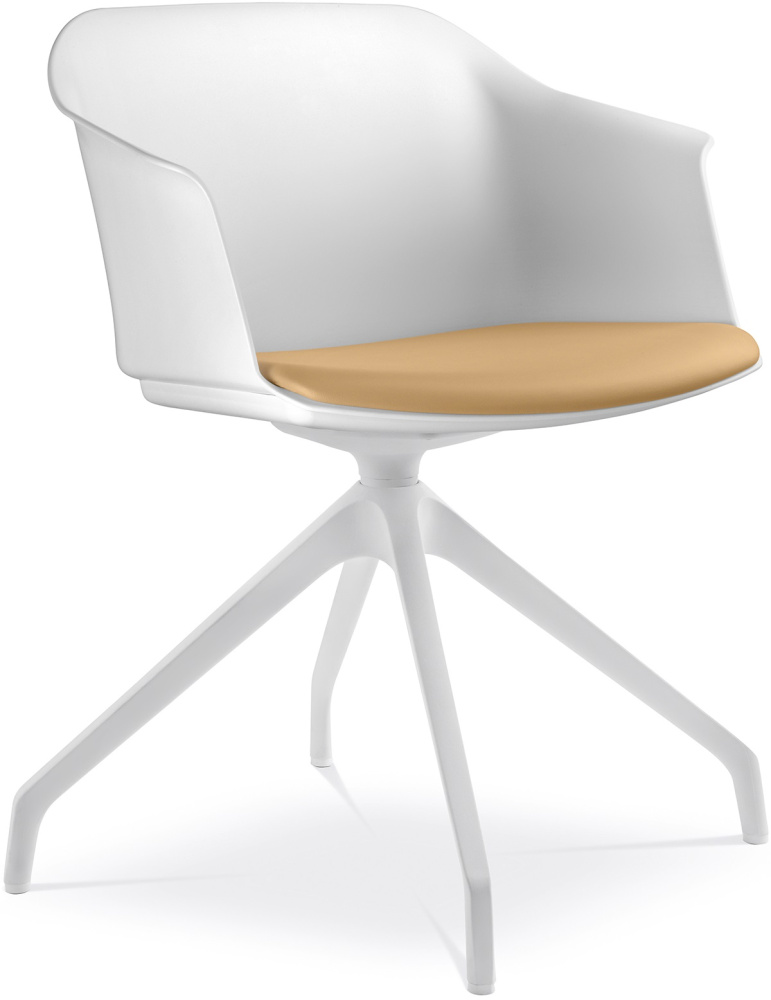Konferenční židle WAVE 030,F90-WH, bílý kříž gallery main image