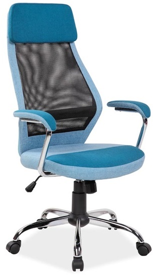 kancelářská židle Q-336 modro-černá gallery main image