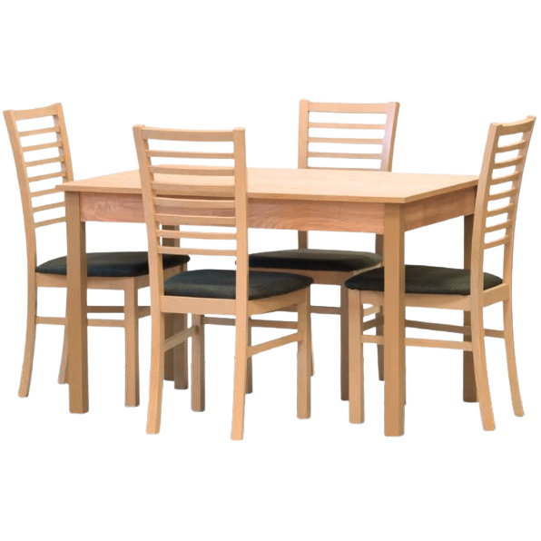 Jídelní set stůl FAMILY rs / židle DANIEL 4 ks Buk