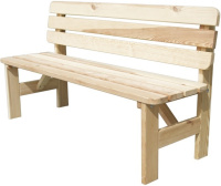 Zahradní lavice VIKING dřevěná přírodní - 150 cm