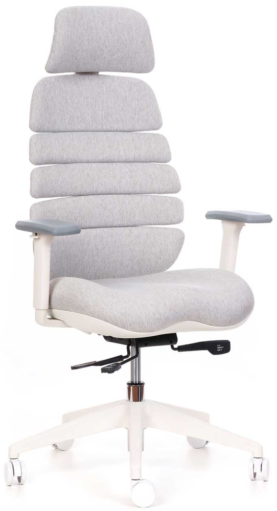 Kancelářská židle SPINE s PDH bílý plast světle šedá LS2-38 gallery main image