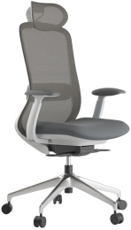 Kancelářská židle BESSEL šedý plast, světle šedá gallery main image