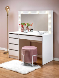 Toaletní stolek HOLLYWOOD XL bílá, č. AOJ1686s
