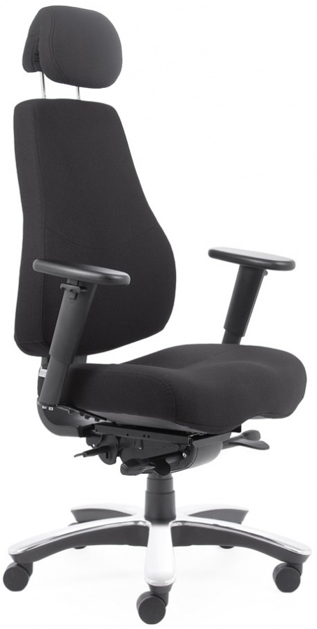 Zátěžová kancelářská židle PATRIOT, černá, pogum.kolečka, poslední vzorkový kus PRAHA gallery main image